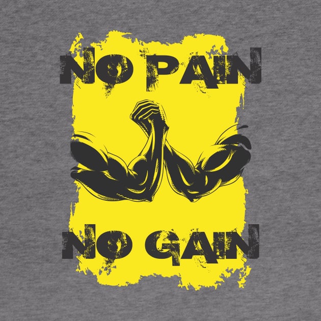 No pain no gain - Crazy gains - Nothing beats the feeling of power that weightlifting, powerlifting and strength training it gives us! A beautiful vintage design representing body positivity! by Crazy Collective